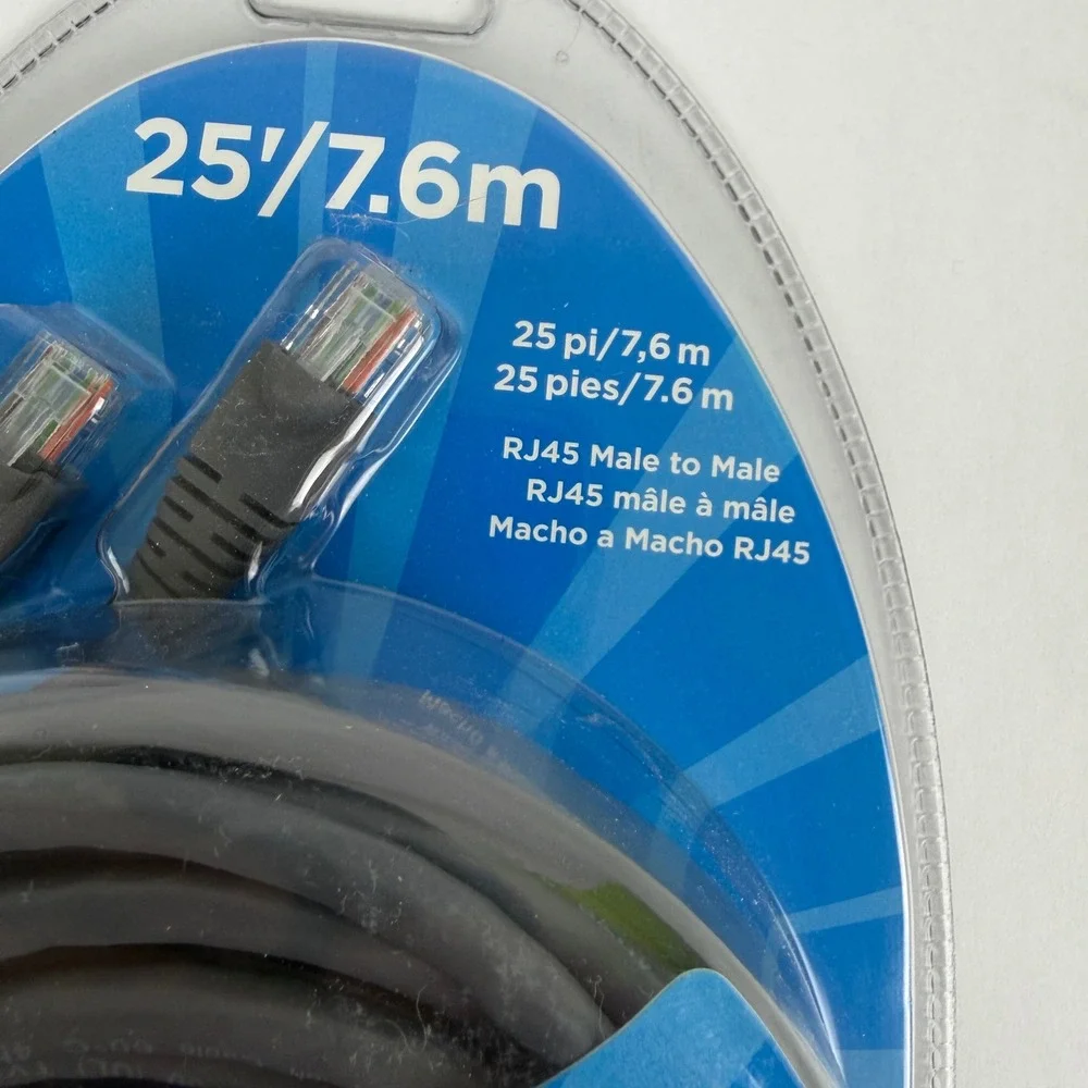 Dynex CAT6 Premium Network Cable 25ft Grey Snagless Gold Plated TE-500-25-SGR